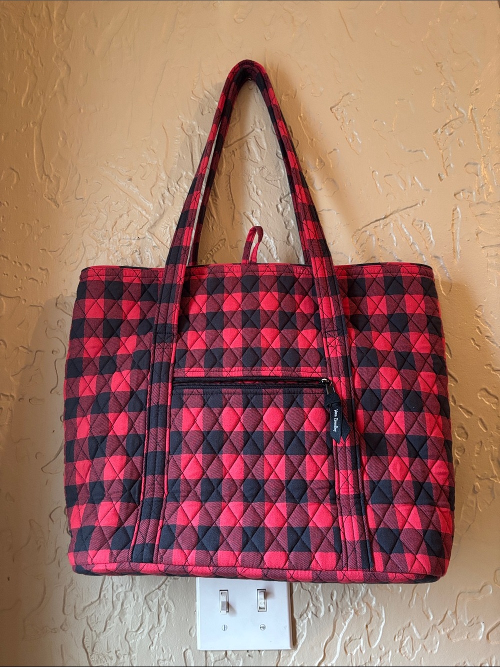 Vera Bradley Red and Black Quilted Tote